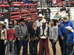 Ed Hall and the Three Affliated Tribes Gabe the saddle bronc Champion