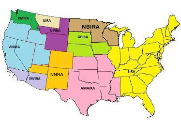 Indian National Finals Rodeo Region Map